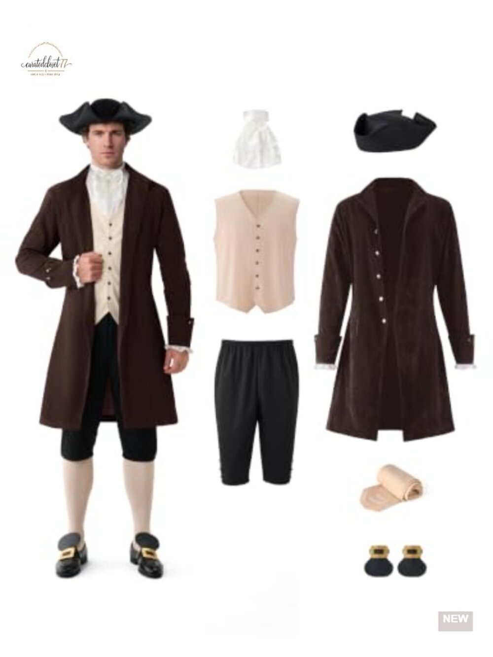 Spooktacular Creations 7pc Colonial Founding Father Costume Men